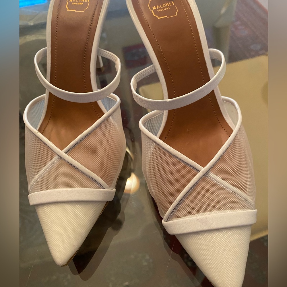Malone Souliers White leather heel Size 38